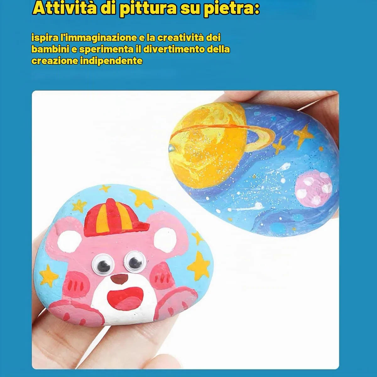 Sassi da Dipingere 12 Pezzi Pietre Piatte per la Pittura 5-8 cm Pietre Dipinte a Mano Ciottoli da Dipingere per Pittura Fai da Te, Decorative per Acquario e Giardino