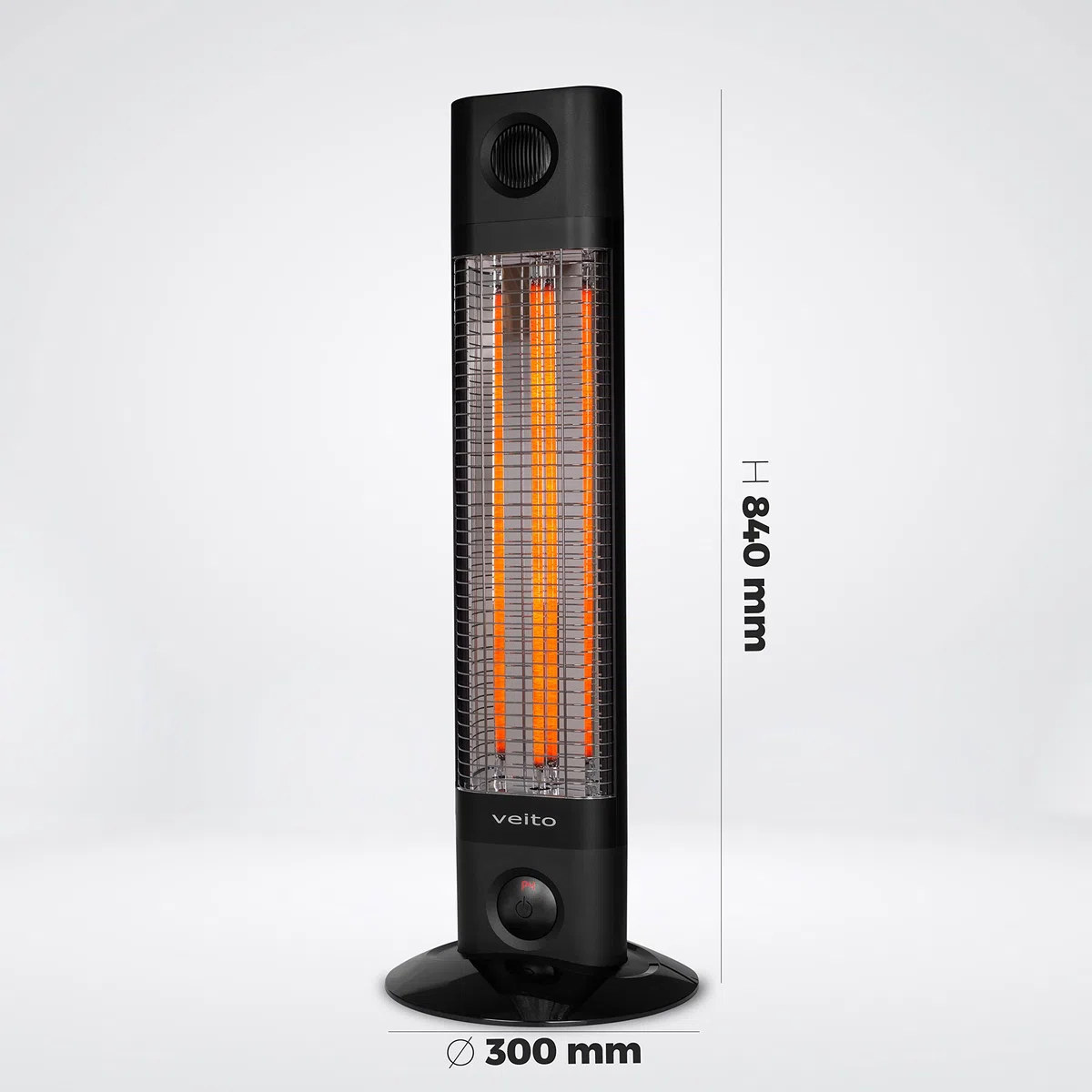 VEITO - Riscaldamento a infrarossi - Stufa a risparmio energetico - Riscaldamento istantaneo ovunque - Dispositivo da terra - Elettrico - Faretto da terrazza con telecomando - Riscaldamento elettrico