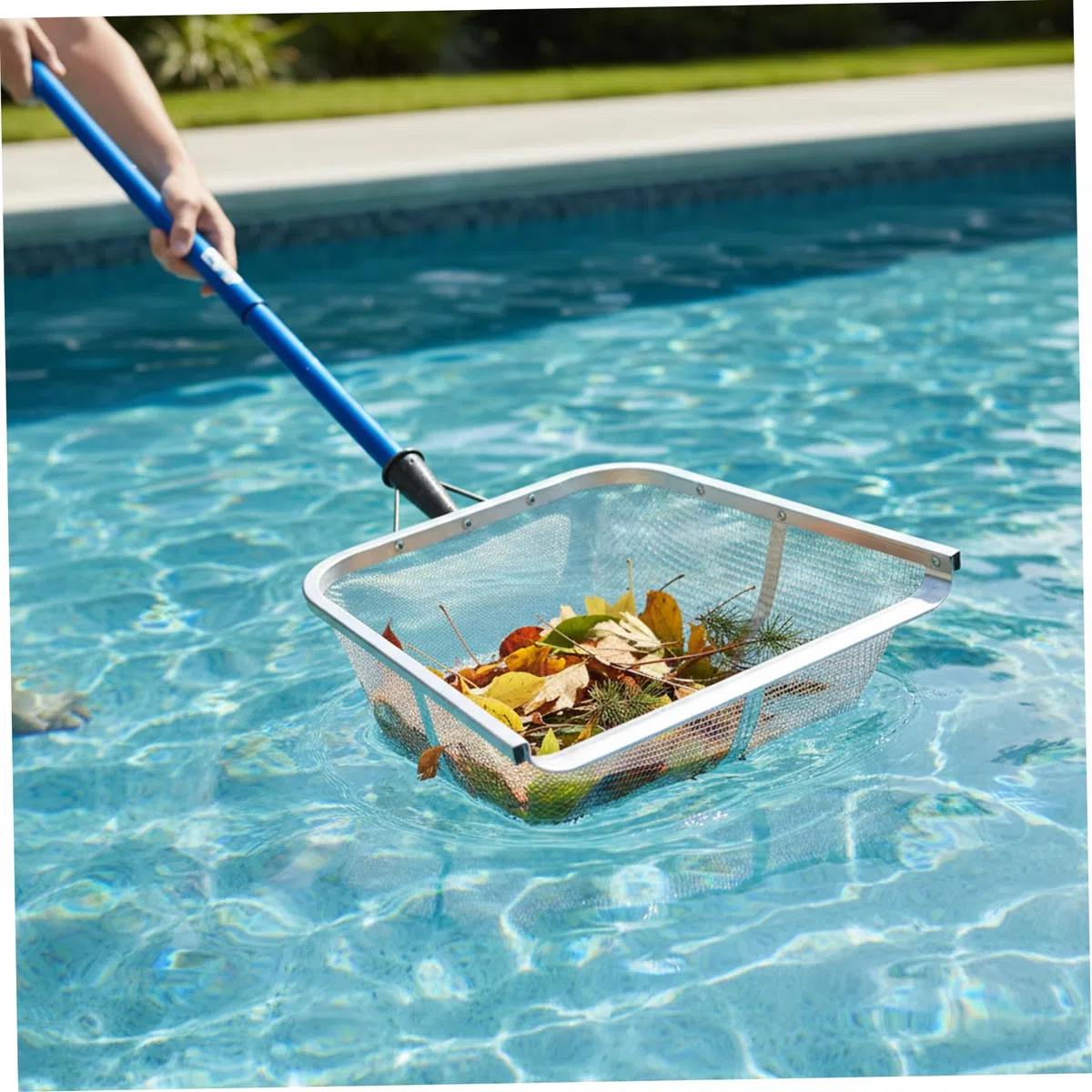 Pala per setaccio per sabbia, pala per setaccio, per terreno in acciaio inossidabile per giardinaggio Sabbia da 17, 5x14, 6 pollici con rete da 4 mm per un filtraggio efficiente di terreno e c