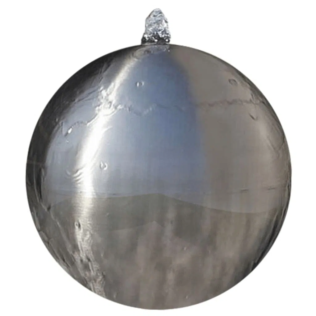 Set di 3 fontane da giardino con LED in acciaio inox 304, 20, 30, 40 cm, luce bianca, gioco d'acqua per terrazza, balcone, giardino, senza pompa, per un'atmosfera tranquilla