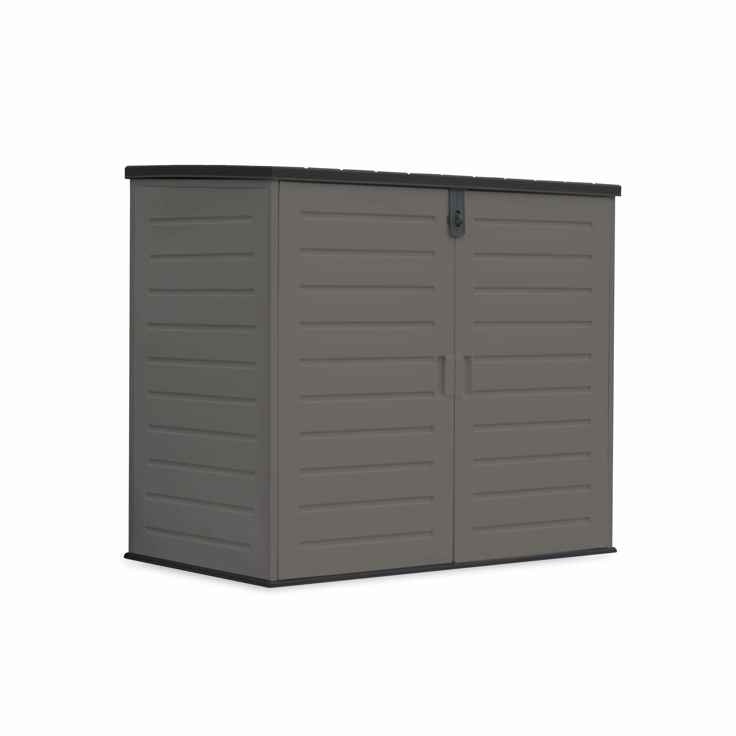 Wasabi - Armadio da Esterno in Resina 1170L – 140x82x124cm – Pavimento Incluso - Porta Doppia e Coperchio Ribaltabile – Struttura in Metallo – Pannelli in Polipropilene – Chiusura con Catenaccio