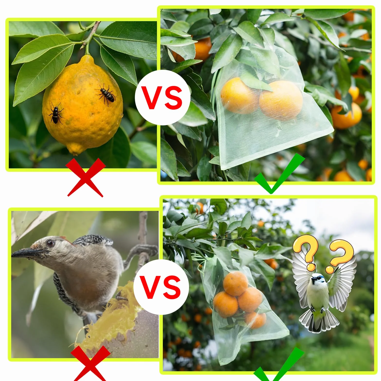 100 pezzi sacchetti in organza 20×30 cm per protezione della frutta, rete traspirante con cordoncino per uva, limoni e piante da giardino