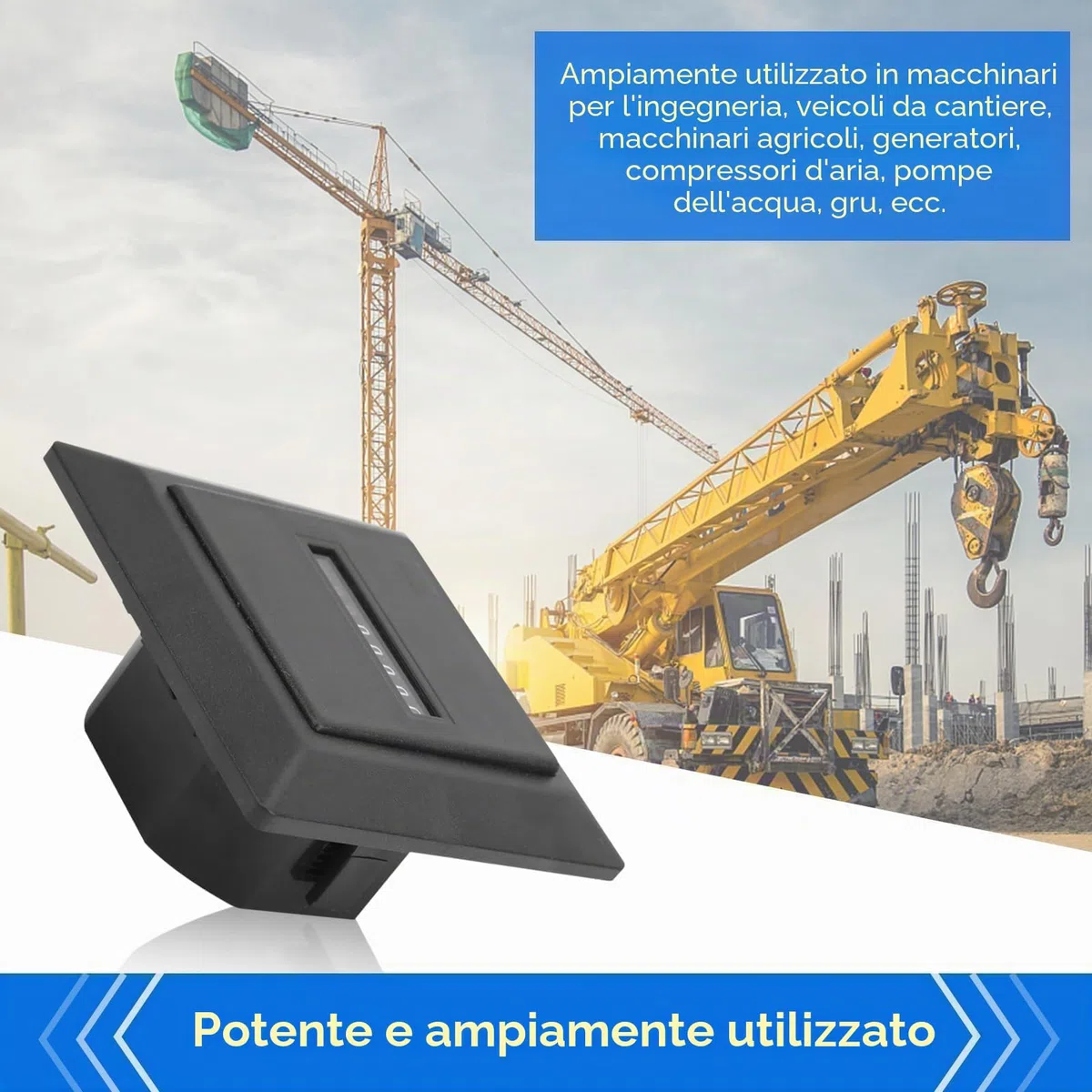 Contatore Ore Timer Con Display Digitale, AC 220-240 V 50 Hz Industriale Strumenti Timer Per Generatori Per Macchinari Di Ingegneria Per Veicoli Da Costruzione Macchine Agricole,0,3 W