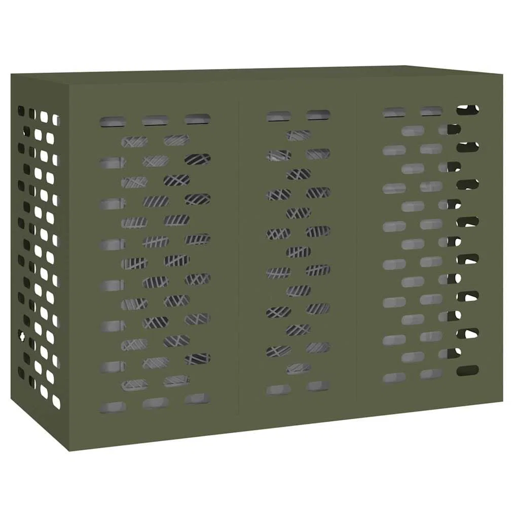 Copertura per condizionatore d'aria, in acciaio, 110 x 50 x 80 cm, resistente alle intemperie, per dispositivi esterni, protezione da pioggia, neve, sole, polvere, per balcone, terrazza