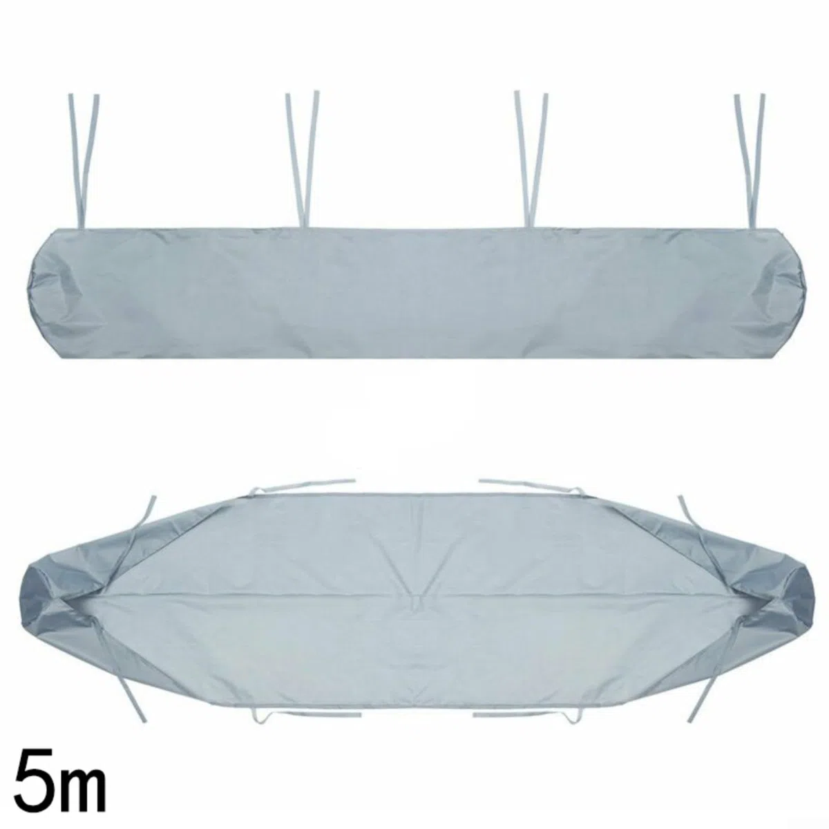 Copertura protettiva per tenda da sole, borsa portaoggetti per veranda esterna, impermeabile, protezione contro la pioggia, la polvere, la protezione per patio esterno invernale (4 m, grigio)