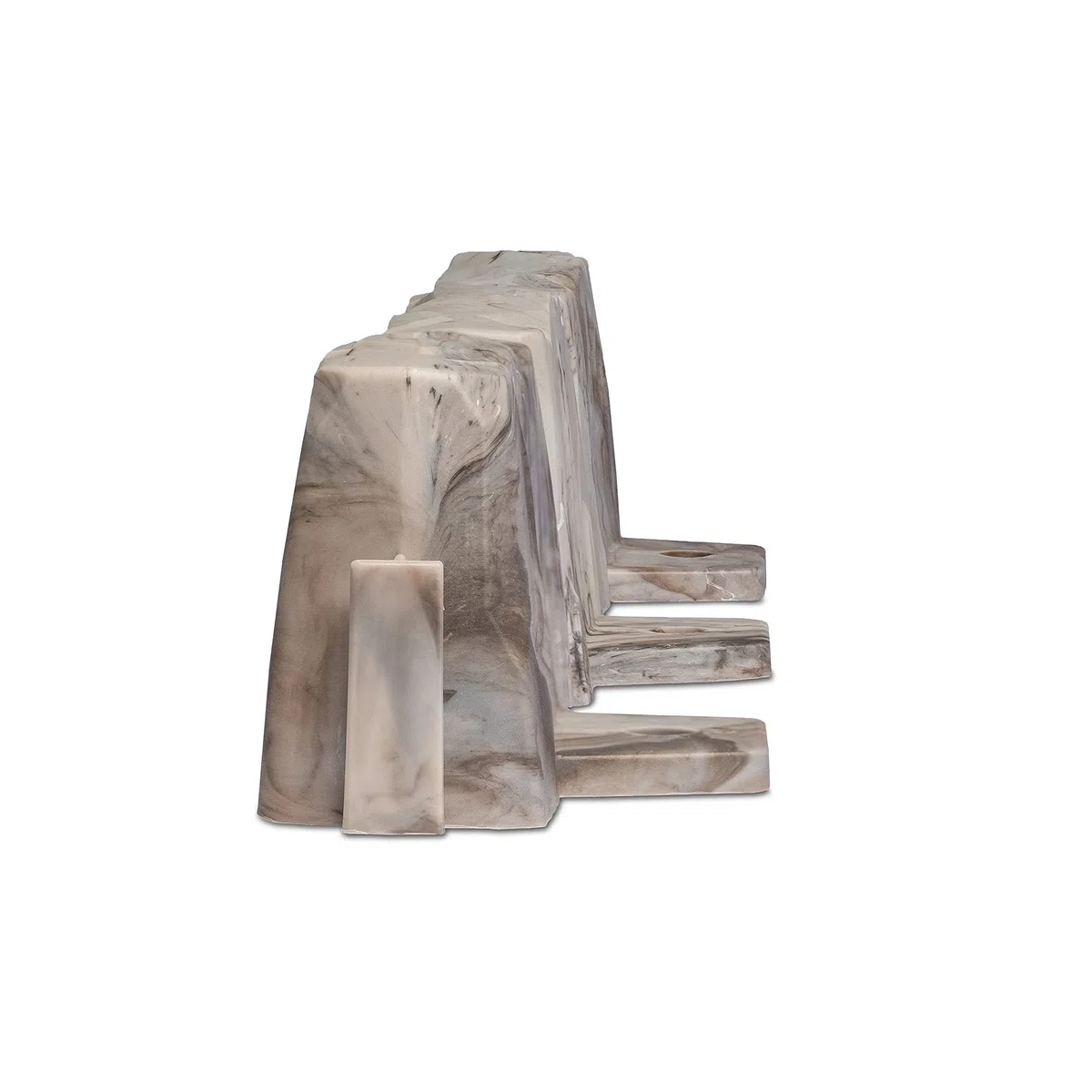 EasyFlex No-Dig - Bordura paesaggistica con punte di ancoraggio, altezza 6,9 cm, bordo decorativo da giardino effetto pietra, kit da 4,5 m, marrone