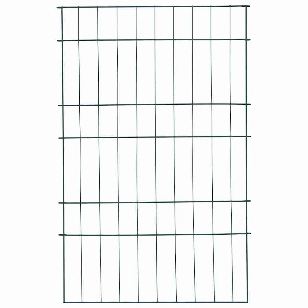 Recinzione esterna Set di recinzione da giardino, 8 pezzi, verde 50 x 80 cm, in acciaio, barriera di protezione per animali cani, decorazione per prato, cortile, giardino, aiuola e terrazza LH4A
