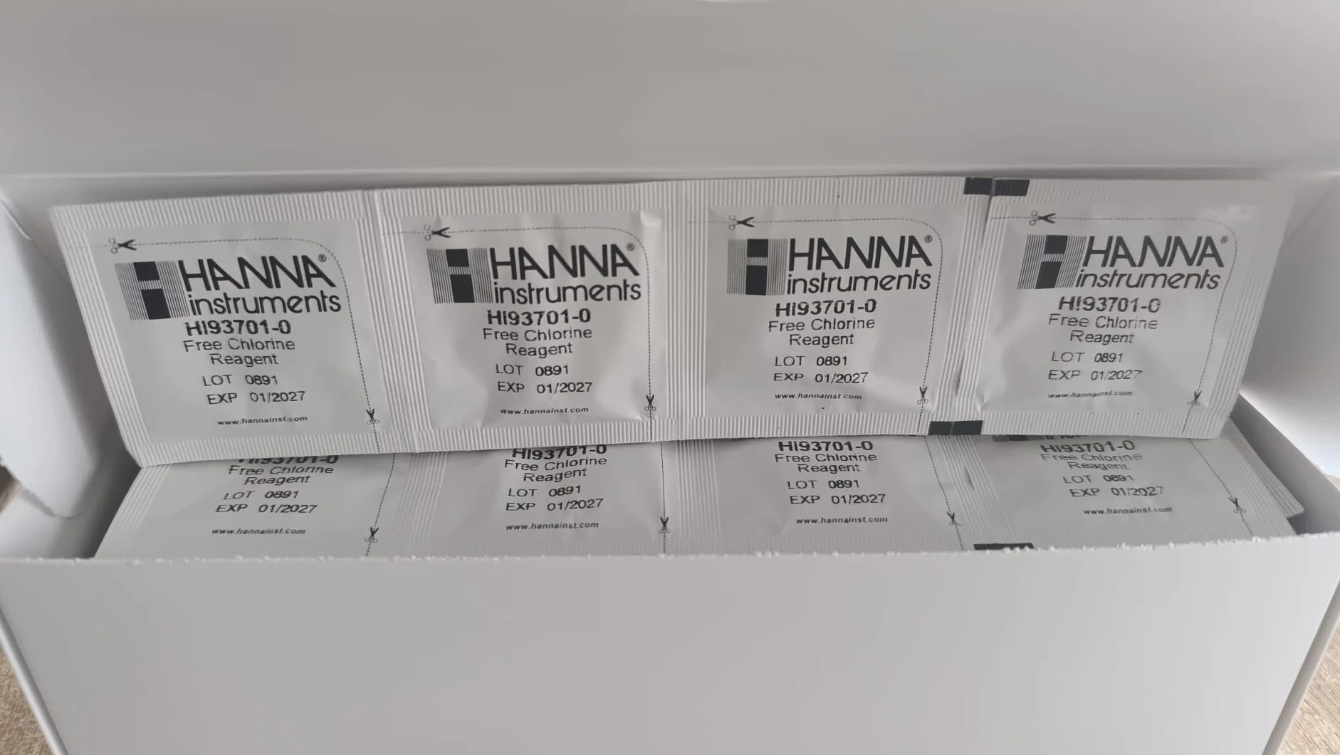 PISCIVAL HI93701-01 | 100 reagenti di cloruro libero DPD in polvere | Compatibile con Checker HANNA HI701 | Test accurato in acqua per piscina | Uprofessionale e domestico