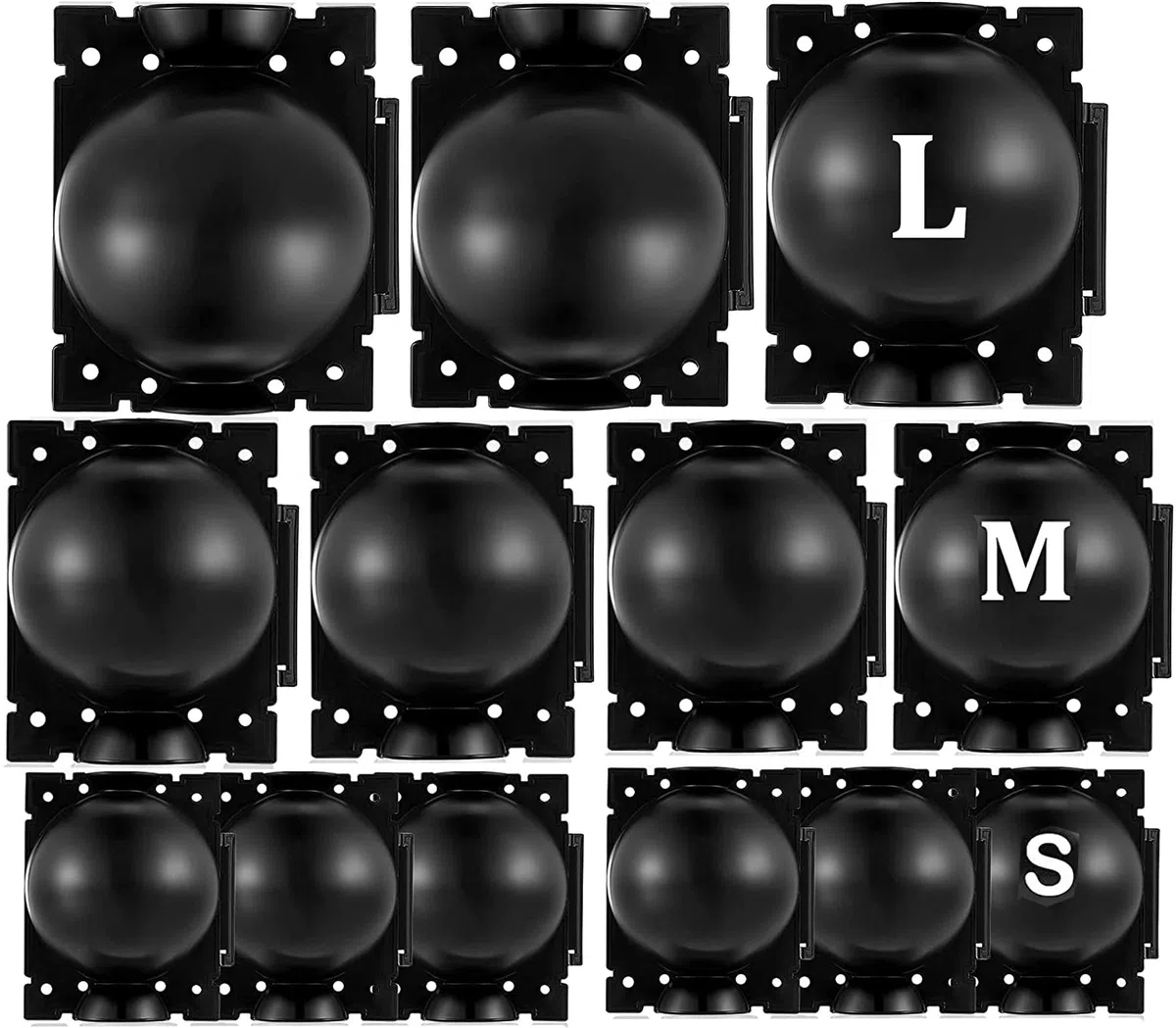 15 Pezzi Propagatori Alta Pressione, Scatola Radicamento Piante Riutilizzabile Dispositivo Innesto a Sfera Propagazione Scatola Radici Piante Giardino Assistita (L+M+S, Nero)