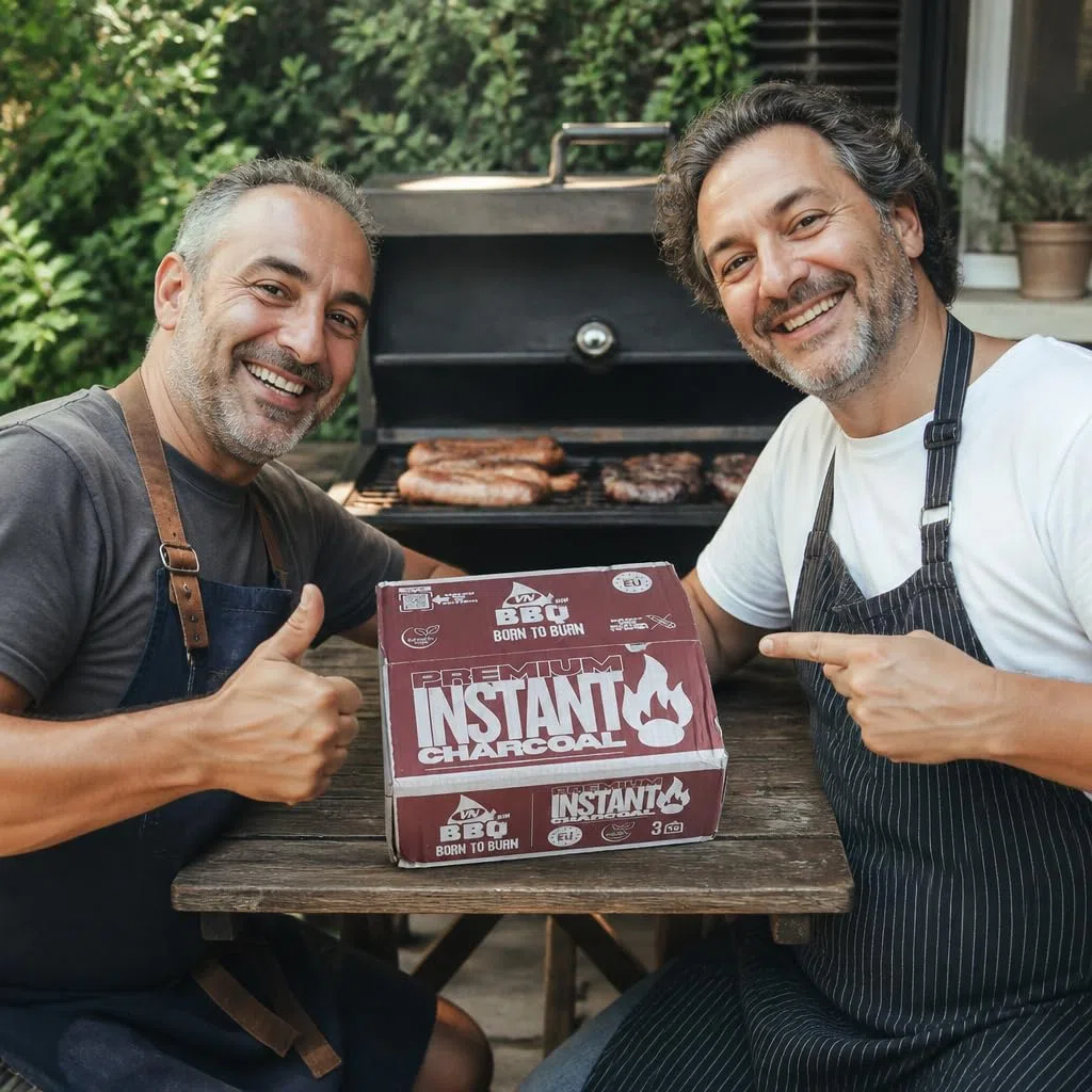 Carbonella Per Barbecue Qualità Ristorazione | 3kg Brace pronto in 10–15 min | Durata 4 Ore | carbone vegetale senza fumo senza odore