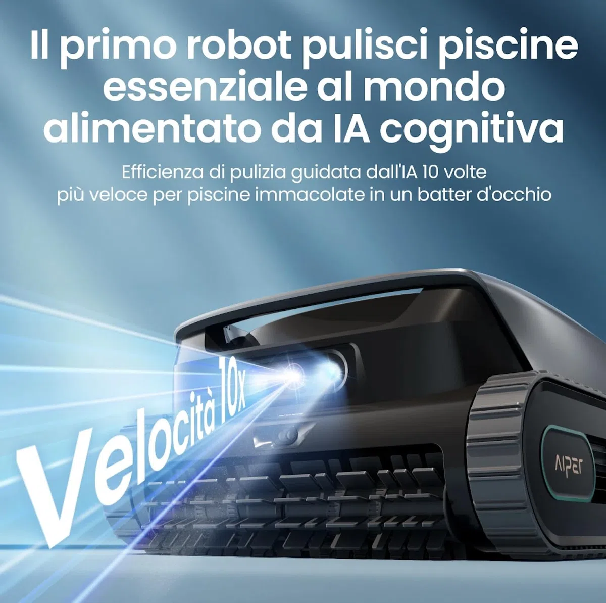 Aiper Scuba V3 Robot Piscina Senza Fili con Navigazione Intelligente AI, Pulizia Fondo e Linea d’Acqua, Filtrazione MicroMesh, Ideale per Piscine Interrate e Fuori Terra, fino a 150m²