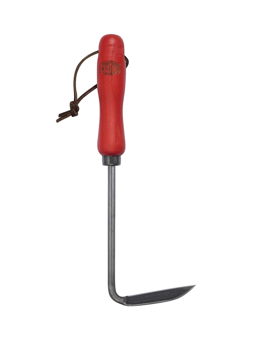 FELCO 421 Sarchiatore da Giardino, Testa Angolata in Acciaio Legato, Design Lungo e Sottile, Manico Ash-Drop, Codolo Lungo, 292mm, Garanzia a Vita, Rimozione Erbacce in Spazi Stretti