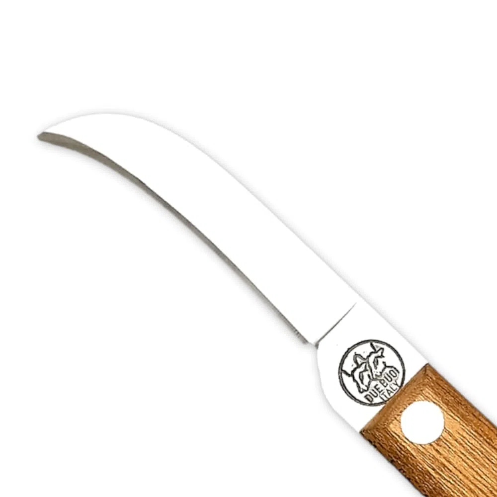 DUE BUOI 247L FX Coltello da Innesto a Lama Fissa Professionale Alberi da Frutto e Giardinaggio Acciaio Carbonio Manico in Legno