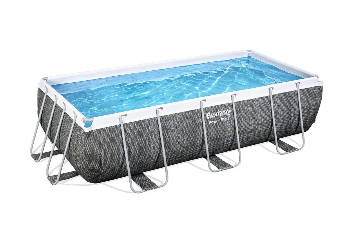 Bestway 56721 Power Steel Pool Set PVC Grey