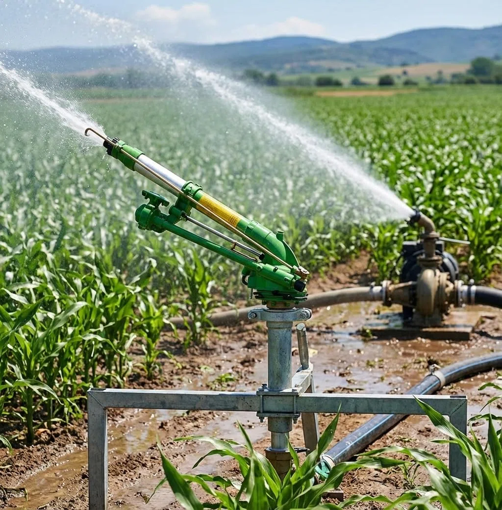 Suinga Cannone da Irrigazione Klicker 2'' con Angolo Regolabile, Portata da 25 a 57 m, Filettatura Femmina, Ideale per Giardini e Agricoltura, grigio