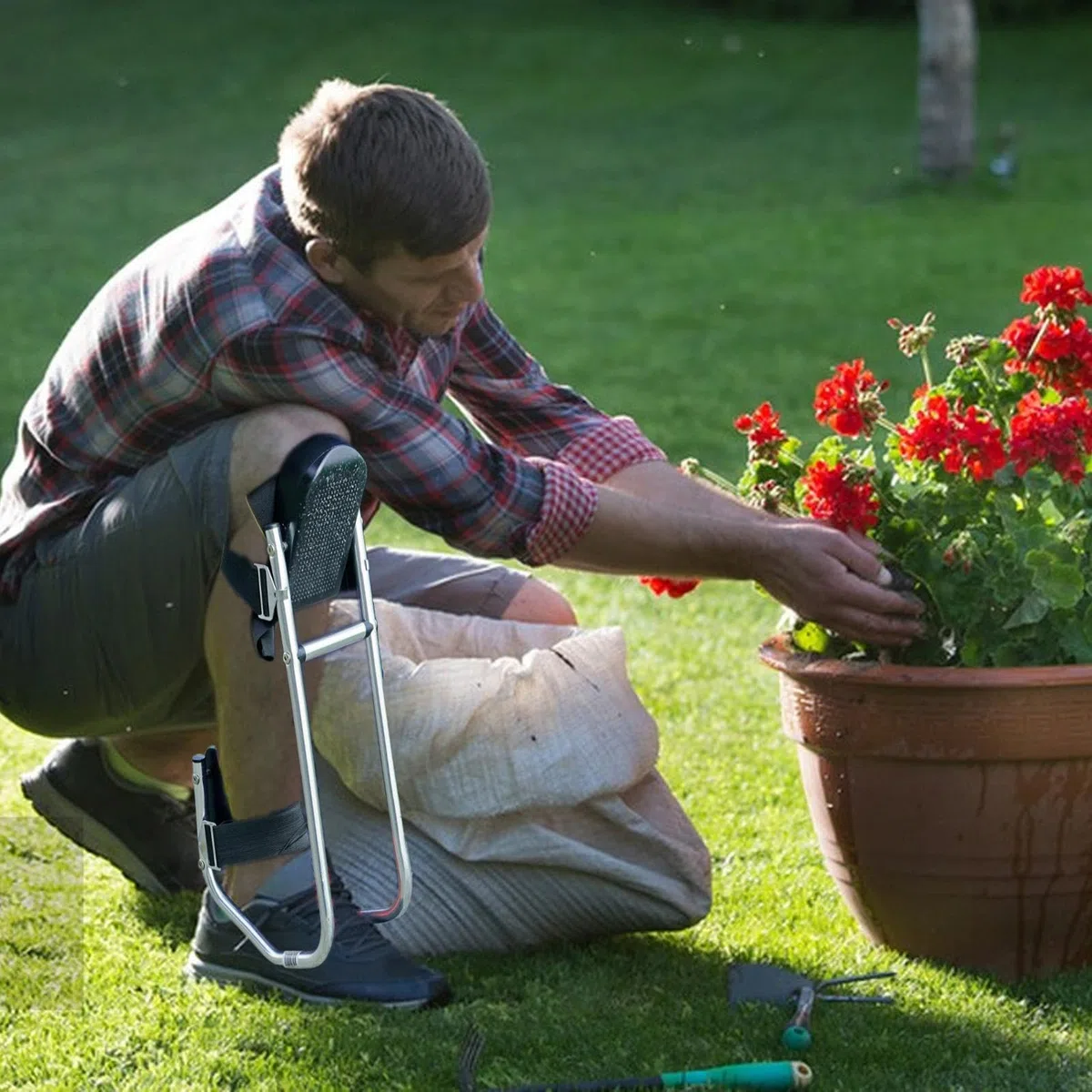 Sgabello per Ginocchia da Lavoro 2 in 1 Sgabello Ergonomico Smontabile | Cuscino Inginocchiatoio da Giardino per Supporto Caviglia Lavoro Fattoria Edilizia Piastrelle Pavimenti Pulizia Donne Uomin