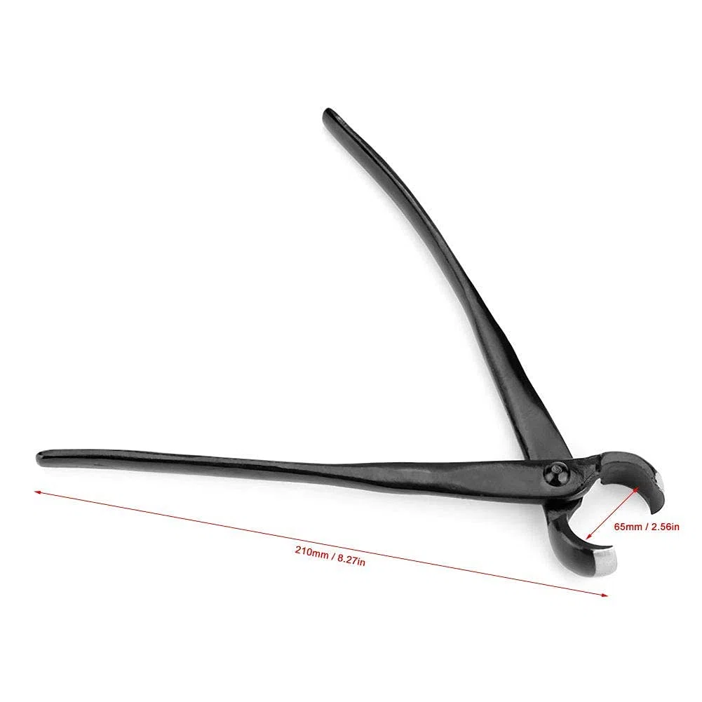 Taglierina concava - Taglierina per Rami con manopola concava con Bordo Arrotondato Nero Professionale, Strumenti per Bonsai da Giardino per Giardinaggio paesaggistico 210 mm / 8,27 Pollici
