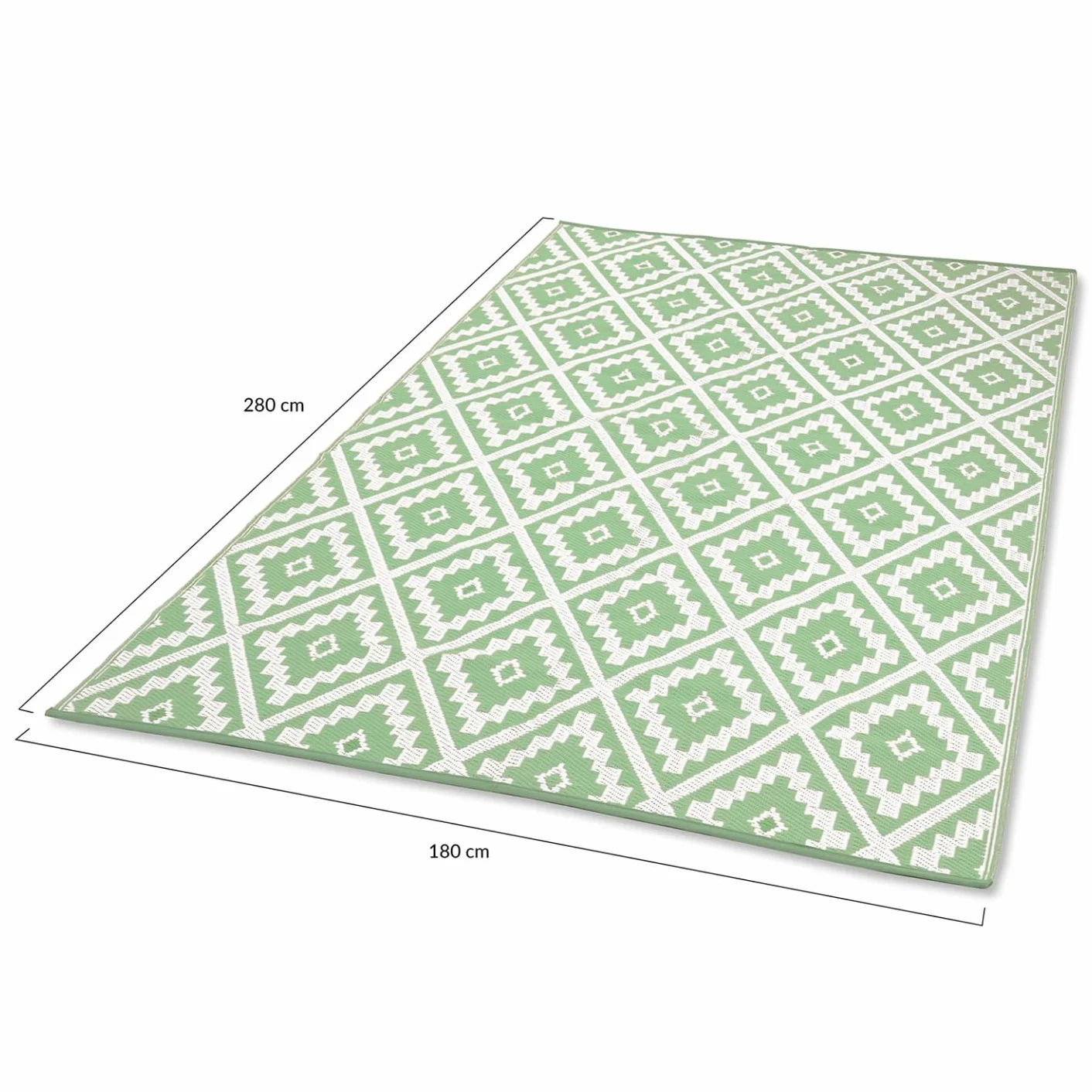 IDMarket - Tappeto esterno Bahamas verde salvia 180 x 280 cm