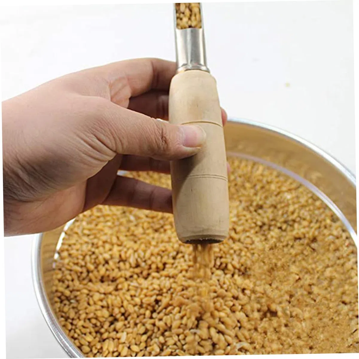 BESPORTBLE 2 Pezzi Campionatore Di Cereali Strumenti Utensile Rotante Maniglia Campionatore Di Grani In Polvere Kit Per Test Del Suolo Tubo Di Campionamento Della Polvere Rotante