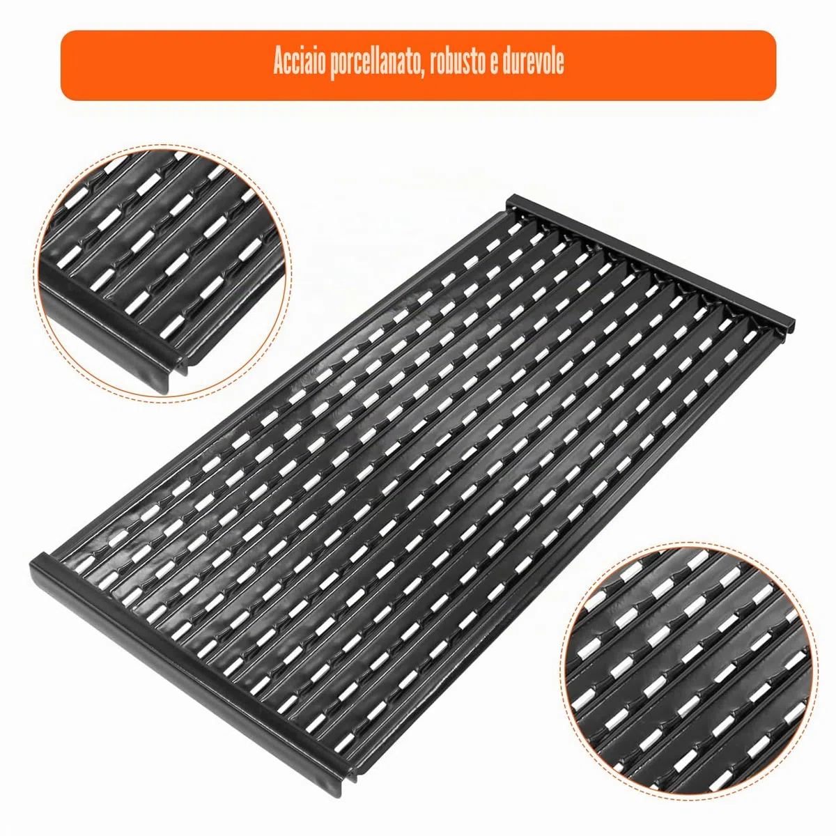 GFTIME 43.2cm Griglia a infrarossi per Charbroil Performance Tru Infrarossi 3 fuochi 450 Grill a Gas, Griglia in Acciaio porcellanato Pezzi di Ricambio per griglia Charbroil 463371116 463370919