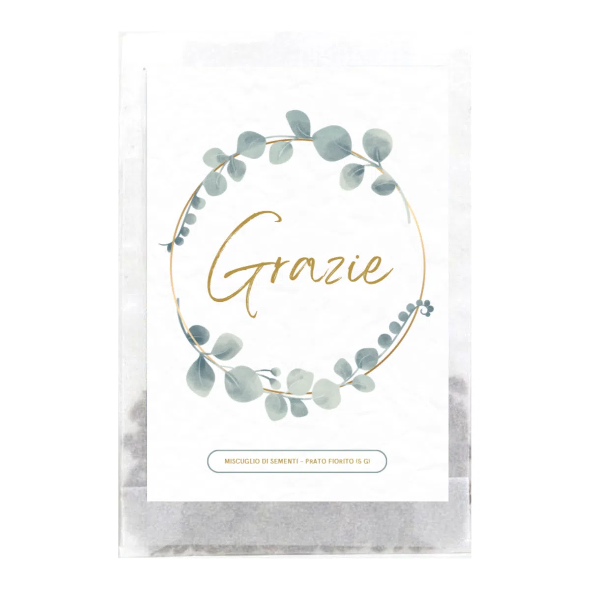 Semi di Fiori "Grazie" | Idee Regalo e Pensierino Originale | Piccolo Regalo per Colleghi, Maestre e Ospiti | Bomboniere Compleanno Bambini | Segnaposto Comunione (20 pezzi - Grazie "Eucalipto")