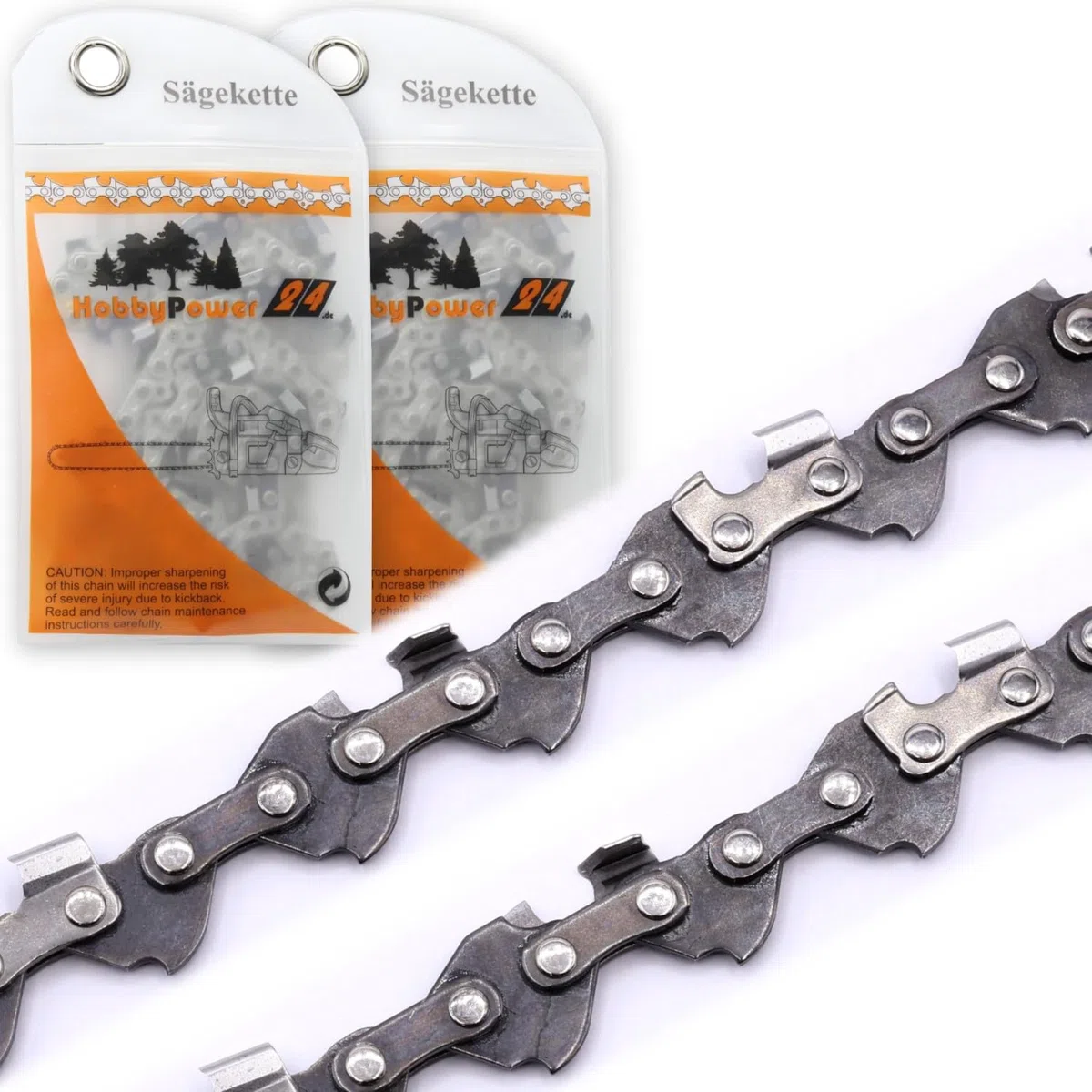 2 catene di ricambio per motosega a mezza scalpello, 12 cm, 28 TG, compatibili con Kress KG343E.9 con una sola mano KA2632