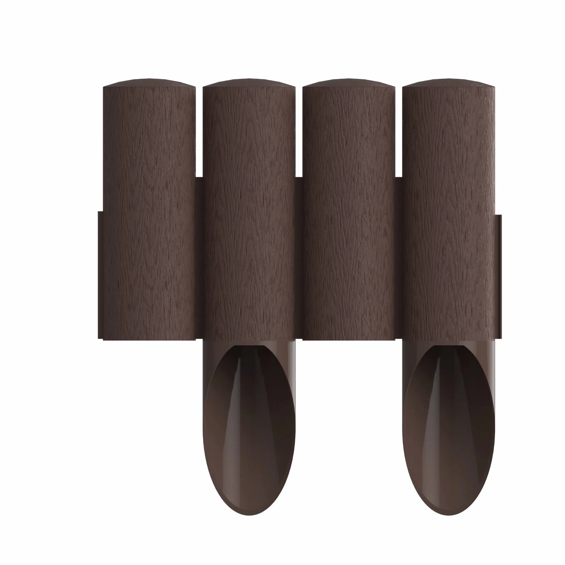 Cellfast Palizzata da giardino standard marrone, altezza 25,5 cm, lunghezza 2,3 m