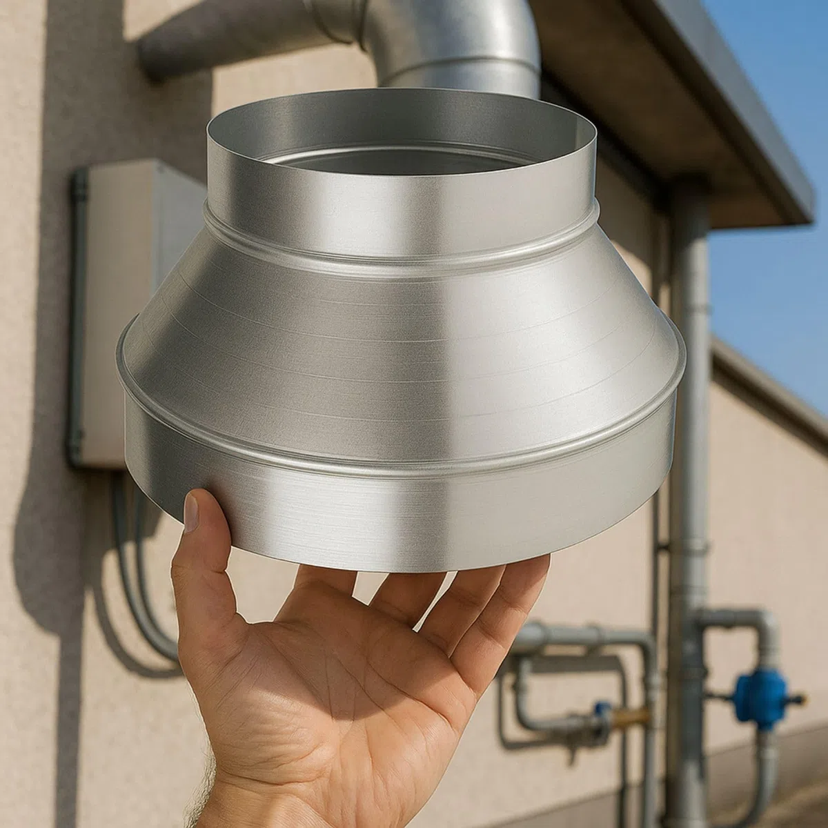 Weedness Riduttore di Collegamento per Ventilatore canalizzato 250 mm 160 mm Acciaio Inox Tubo aspirazione Clima Coltivazione Indoor Ventilazione
