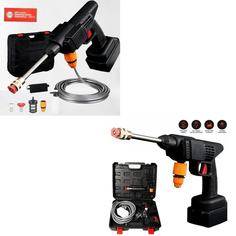 IDROPULITRICE PORTATILE SENZA FILI A BATTERIA ADATTO PER GIARDINAGGIO PER LAVAGGIO AUTO MOTO SCOOTER PAVIMENTI PULIZIA CASA ANGOLI E FESSURE COMPATIBILE CON DAF Pulitrice Pulivapor Idropulitore