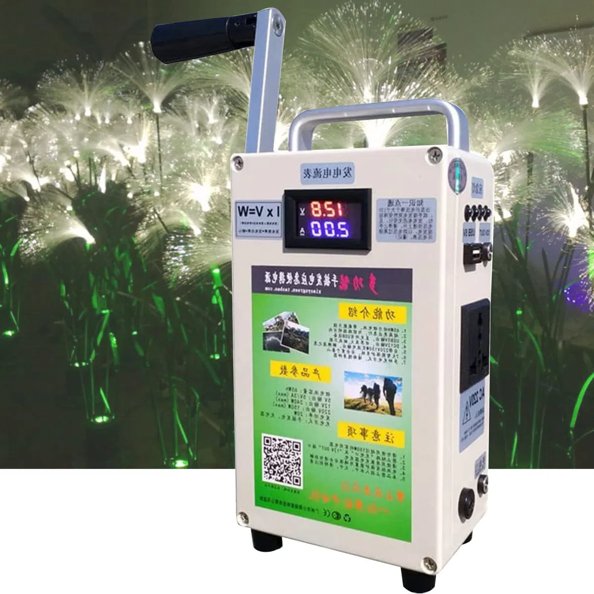 Centrale elettrica Portatile, generatore a manovella, Caricabatterie di Emergenza Portatile, Alimentatore di Emergenza da Viaggio, Piccolo Alimentatore per Esterni