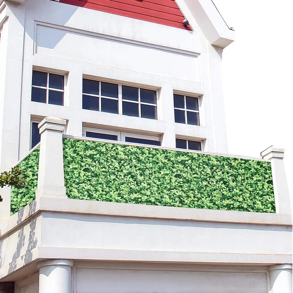 BAKAJI Telo Copertura Frangivista Frangivento per Ringhiera Protezione Balcone Dimensione 600 x 90 cm in Tessuto PVC Aggancio ad Occhielli Corda 24mt Inclusa