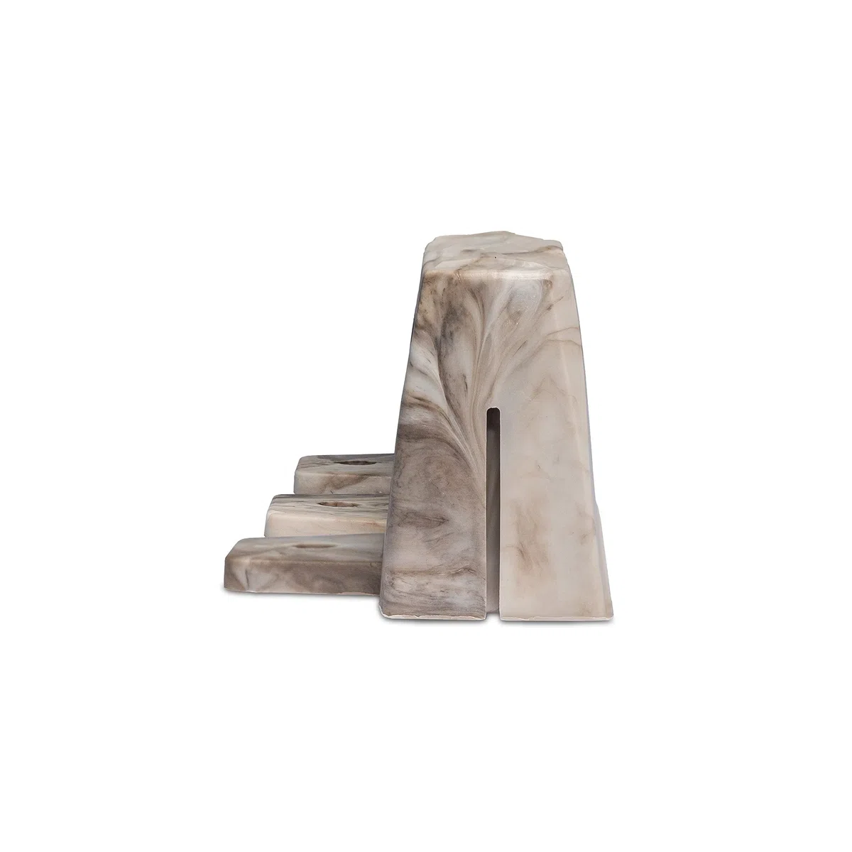 EasyFlex No-Dig - Bordura paesaggistica con punte di ancoraggio, altezza 6,9 cm, bordo decorativo da giardino effetto pietra, kit da 4,5 m, marrone