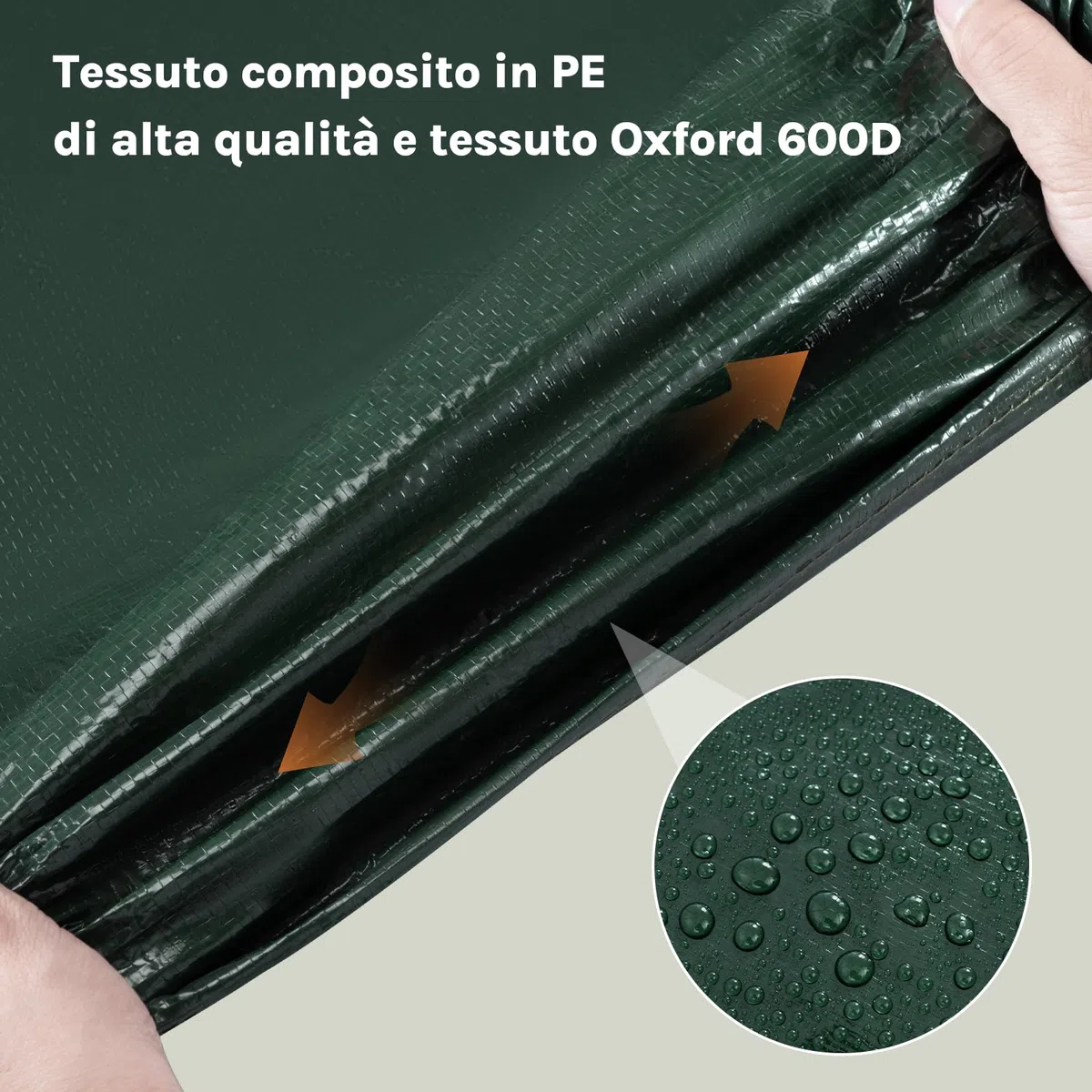 WOLTU Copertura Protettiva per Sedie, Sdraio da Esterno in PE, Copertura per Mobili da Giardino 65x65x120/80 cm Telo Anti-UV idrorepellente Resistente allo Strappo