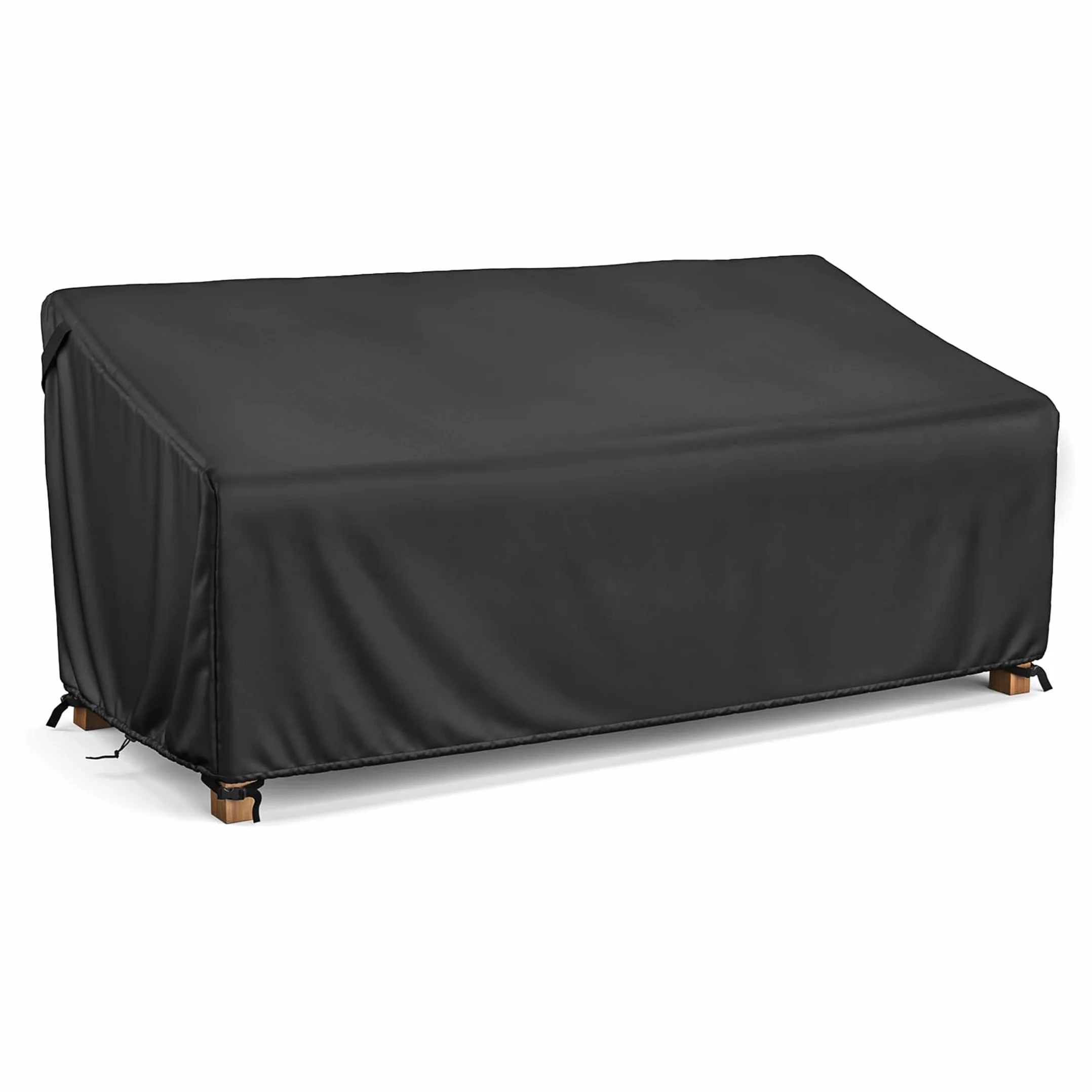 Copertura per Panca da Giardino 2 Posti Impermeabile Tessuto Oxford 600D Antivento Anti UV e Resistente agli Strappi Protezione Pioggia Sole 134 x 66 x 63/89 cm