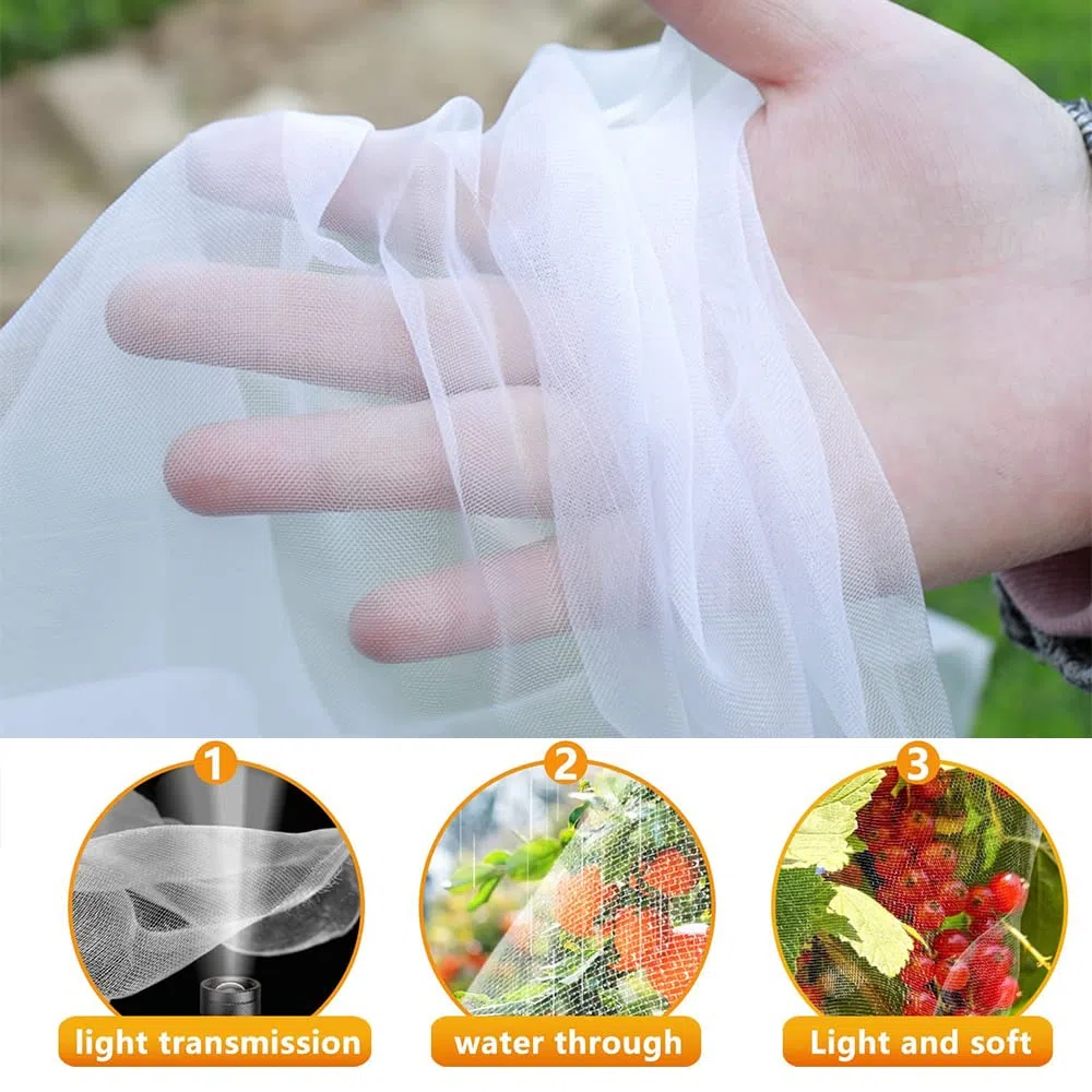 Rete per insetti a maglie strette， Polyethylene Garden Mesh Netting Cover For Plants Vegetables Flowers Orchards Multiple Sizes(Taille Du Trou:1mm,7x8m)