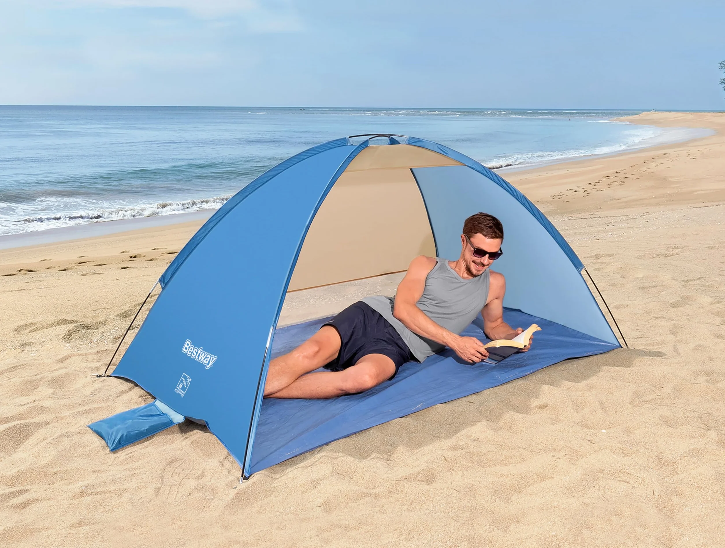Bestway 68105-6 Tenda da spiaggia Beach Ground 2, per 2 persone
