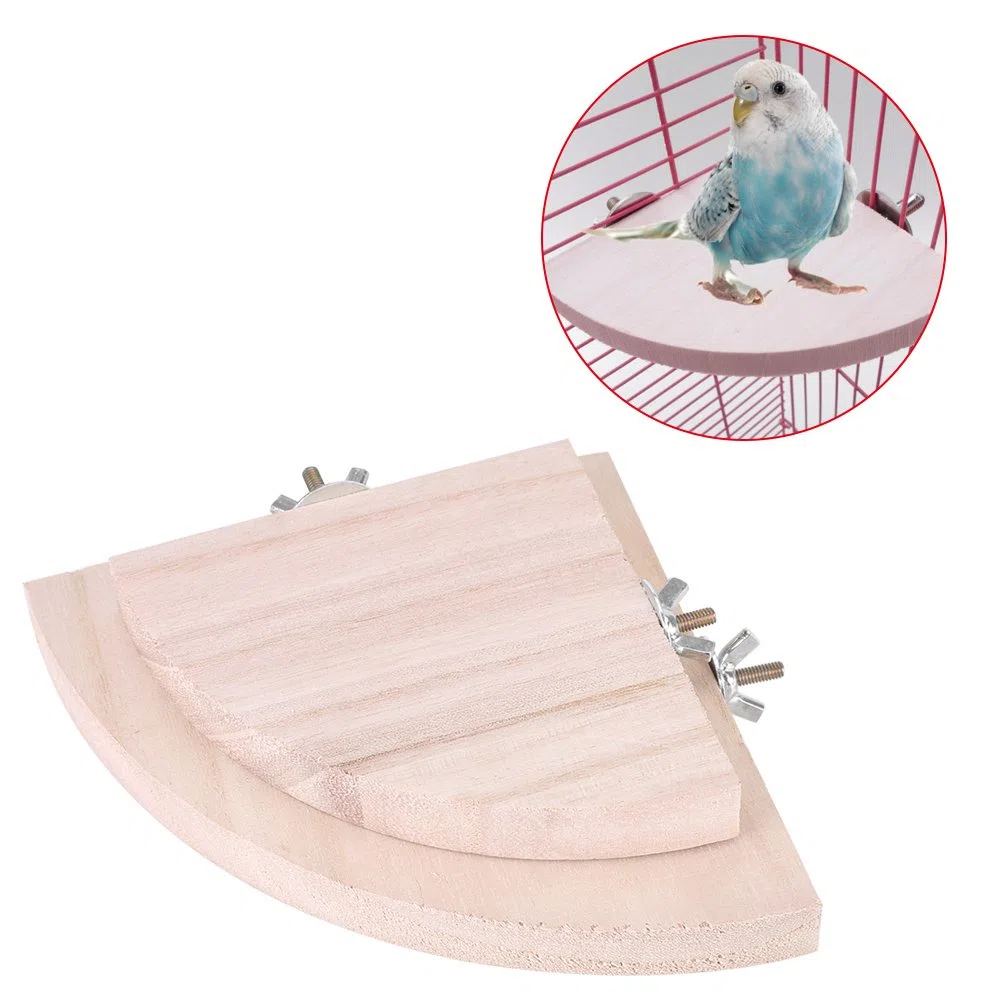 2pcs Piattaforma di Legno Gabbie per Uccelli Posatoio Legno Gabbia per Uccelli Accessorio per Voliera per Nidi Piattaforma Giocattolo per Pet Pappagallo di Criceto Caldo