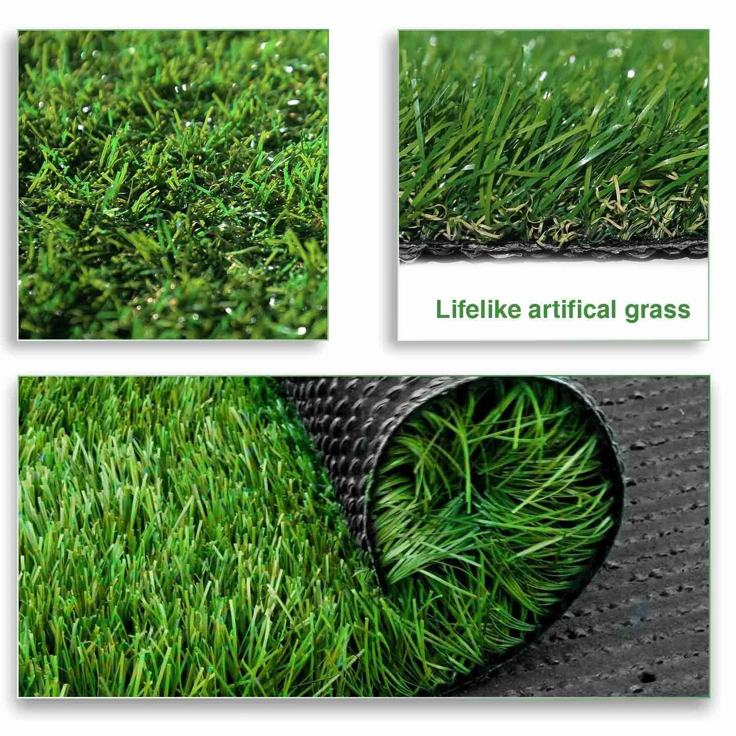 LITA Erba artificiale sintetica di alta qualità, altezza del pelo, 10 mm, erba sintetica ad alta densità, dall'aspetto naturale e realistico, per giardino, animali domestici e cani (1 m x 5 m)