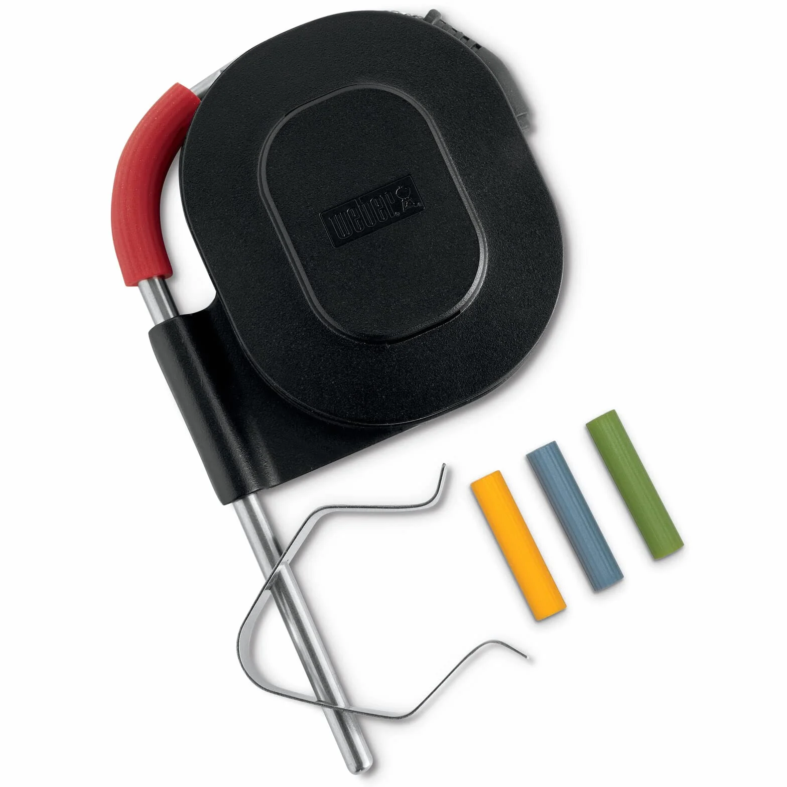 Weber Sonda di Temperatura Ambiente/Compatibile con i Modelli iGrill e App Connect, sonda Inox Resistente al Calore, Clip per griglia e Custodia Incluse