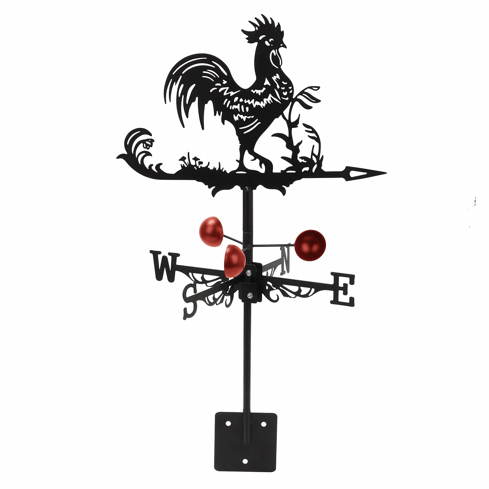 mumisuto Banderuola da Metallo, Segnavento con Gallo, Indicatore Della Direzione del per La Fattoria All'Aperto, Banderuola con Freccia Segna Vento, Accessorio Tetto e Giardino