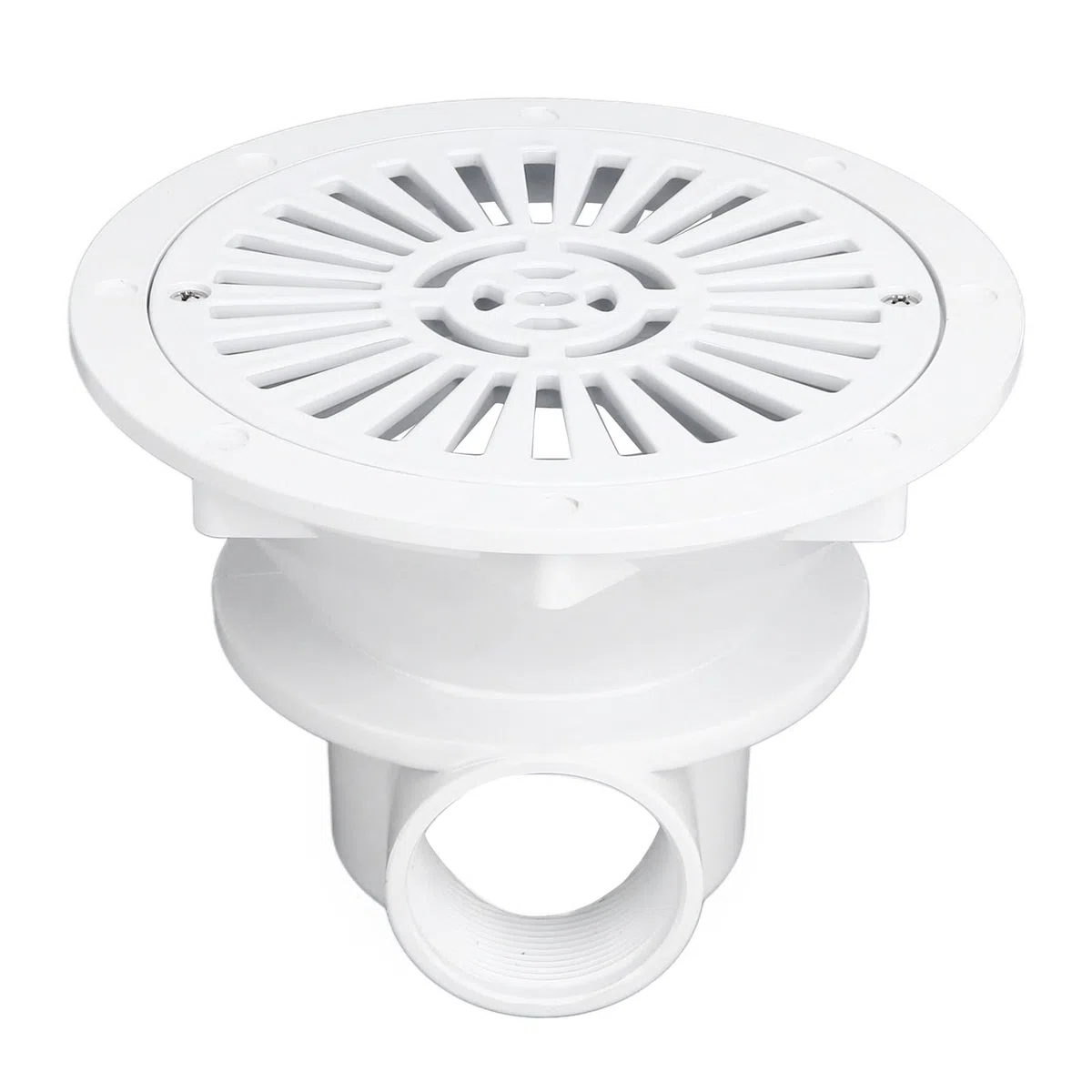 Scarico a pavimento, uscita del coperchio dello scarico principale della piscina in plastica rotonda bianca Accessorio per la piscina Accessori per la sostituzione del drenaggio