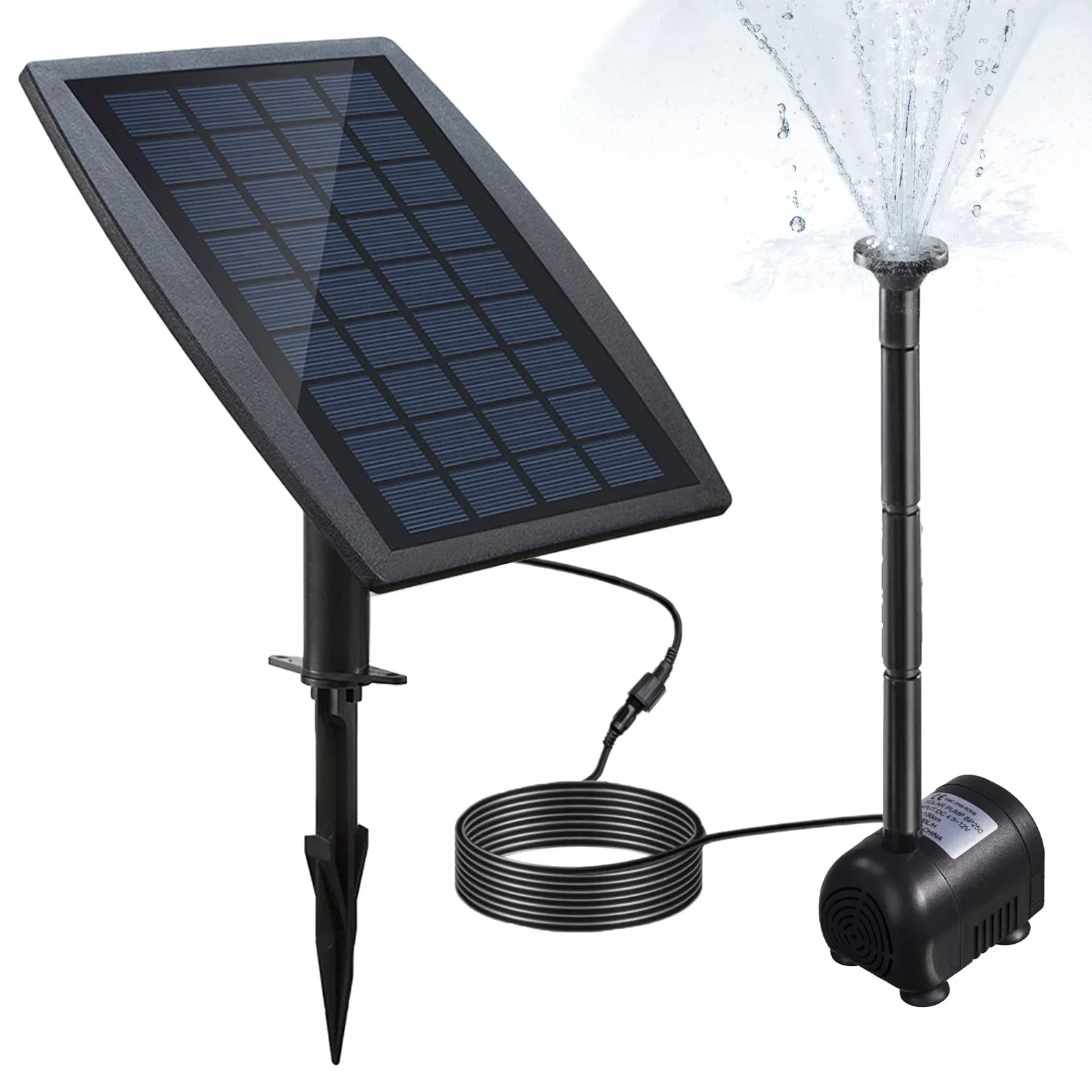 Anself - Pannello di alimentazione solare paesaggio fontane piscina giardino pluggable energia solare pompa decorativa