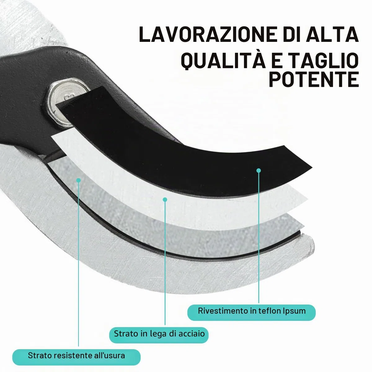 Cesoie Troncarami Telescopiche 41-59 cm, Troncarami Leggeri con Lame Affilate in Acciaio SK-5 con Rivestimento Antiaderente per Tagliare Legno Fresco Fino a 40mm di Diametro