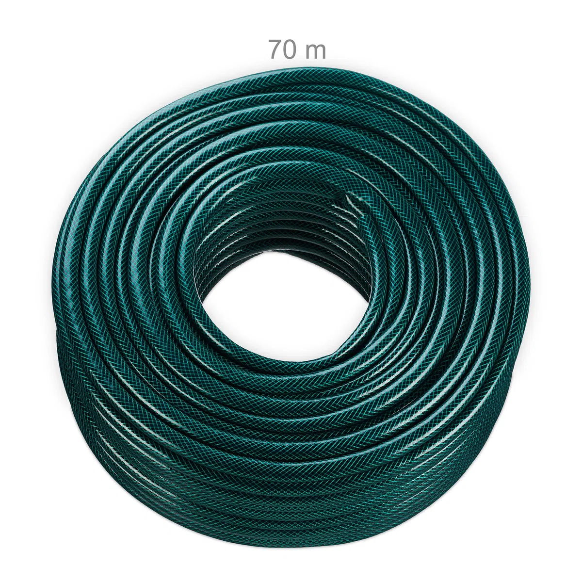Relaxdays Tubo Flessibile da Giardino 70 m, Pompa Irrigazione Aiuole e Prati, Attacco 1/2", in Plastica, Verde Scuro