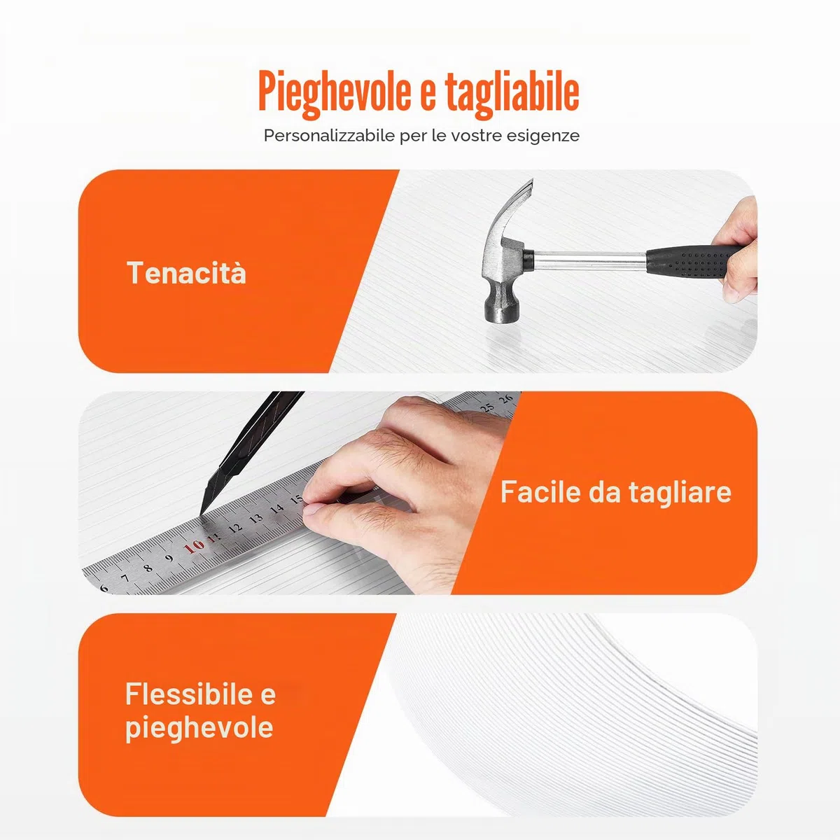 VEVOR Pannelli per Serre in Policarbonato per Tetti 14 Pezzi, 1210 x 605 x 4 mm, Coperture in Plastica Ondulata Impermeabile e Protetta dai Raggi UV, Lastre Trasparenti per Coperture Urti per Serre