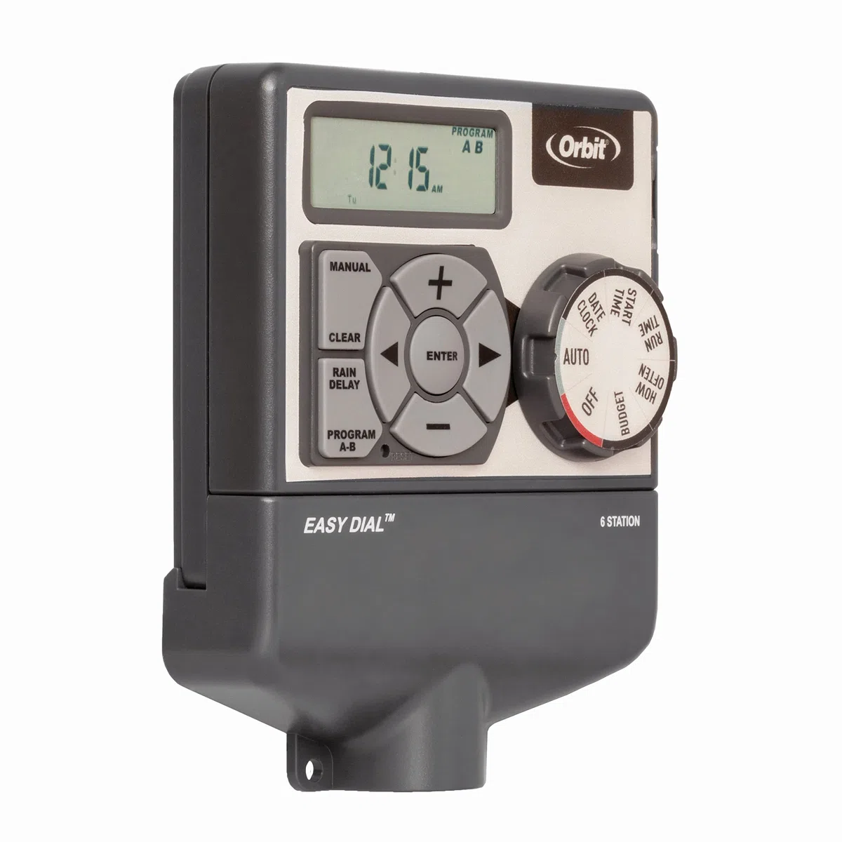 Orbit 28966 Easy Dial 6-Station Indoor Irrigatore Controller Grigio