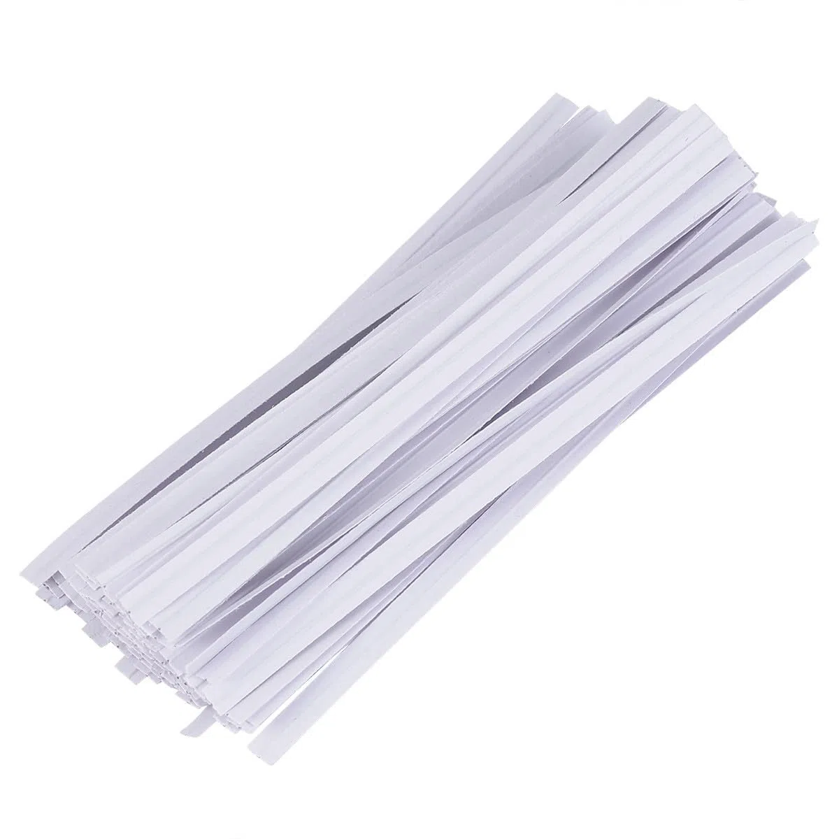 Didiseaon Filo di Ferro Rivestito in Carta Bianco 10cm per Legare Sacchetti Alimentari e Confezioni, Non Facile da Rompere, Sicuro per Imballaggi Alimentari e Panetterie, Confezione da 1000