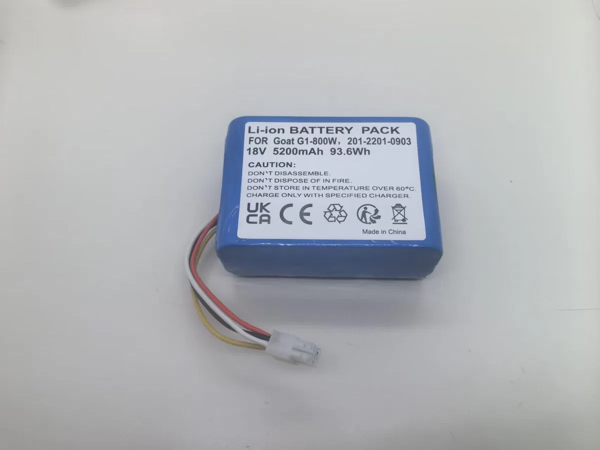 Batteria per giardino compatibile con ECOVACS Goat O800 RTK, Goat G1, Goat G1 1600, 201-2201-0903 - (5200 mAh, 18 V)