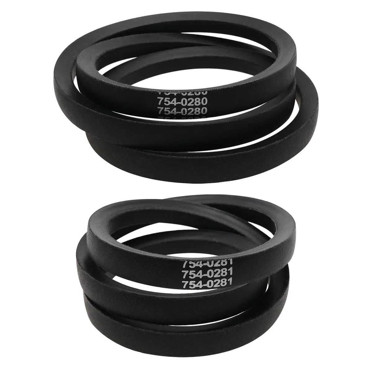 OTOTEC 2 cinghie trapezoidali per tosaerba compatibili con MTD compatibile con Mastercut OE 754-0280 754-0280A 754-0281 754-0281A, circonferenza 134,2 mm, 108,7 mm, larghezza 16,1 mm, nero