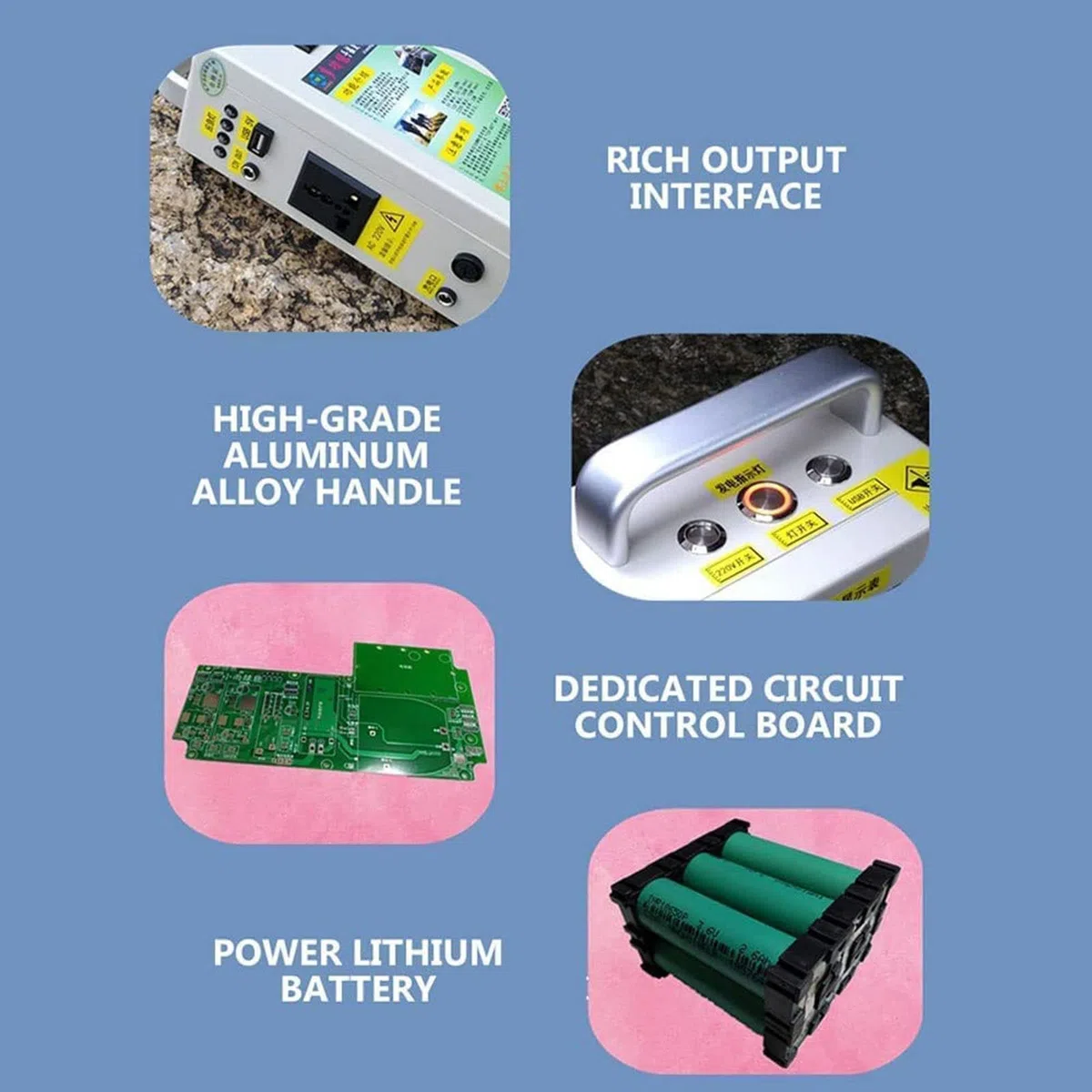 Centrale elettrica Portatile, generatore a manovella, Caricabatterie di Emergenza Portatile, Alimentatore di Emergenza da Viaggio, Piccolo Alimentatore per Esterni